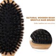 thumbnail image 2 of Juego de peines de madera con cerdas de jabalí para masaje capilar y cuidado del cabello, diseño ergonómico y portátil, ideal para regalo., 2 of 6