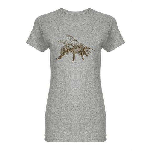 Engraving Antique Of  Honey Bee Shaped T-Shirt Women -Image by Shutterstock, Female Large