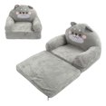 thumbnail image 3 of Canapé pour Enfants Canapé pour Tout-Petits Canapé pour Enfants 2 en 1 Canapé Pliable Convertible en Lit avec Motif d'Animaux de Dessin Animé pour Lecture Repos Usage Intérieur Extérieur, 3 of 7