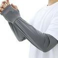 thumbnail image 3 of SSKFHGI Straight Tube Ice Sleeves My【Black】(A)$ Straight Tube Sun Protection Ice Silk Sleeves Men'S Hand Sleeves Driving Outdoor Loose Ice Sleeves Breathable Anti-Ultraviolet, 3 of 4