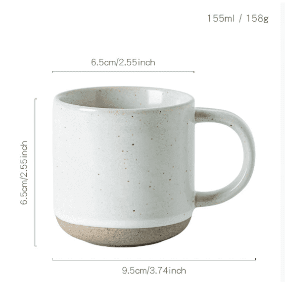 Color Ceramic Mini Espresso Cups Set , 5 oz Mugs with Handle, Porcelain Coffee Mugs Demitasse Cups, Modern Style Cups, Microwave Dishwasher Safe Suit for Espresso Machine