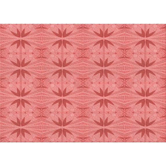 Ahgly Company Indoor Rectangle Patterned Fire Engine Red Area Rugs, 2' x 3'