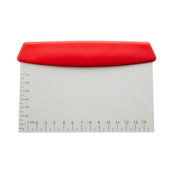VGFVFSKGA Pizza Cutter Dough Scraper Bench Scraper Pastry Cutter Kitchen Scraper Food Scraper Stainless witth Scale Flexible Pastry Cutter Tool Bench Scraper for Bread 1 PC