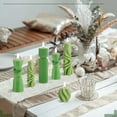 thumbnail image 6 of 6 Pcs Pillar Candles Modern Aesthetic Ribbed Decorative Candle Set Cute Soy Wax Scented Ribbed Decor for Home(Green,3.39-9.06 Inch), 6 of 13