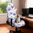 thumbnail image 2 of TSOVTHRID Purple Daisy Floral Print Gaming Chair Cover 4 PCS Stretchable Washable Computer Chair Seat Slipcovers Fits Office Chairs Racing Gamer Chair Covers for Study or Bedroom, 2 of 7