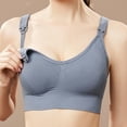 thumbnail image 2 of Darzheoy Bras for Women No Underwire Ladies Comfortable Breathable No Steel Ring Front Buckle Breastfeeding Bra Ladies Underwear Strapless Bra 36/80CD, 2 of 9
