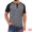 Dark Gray, variant on DARING DIVA Men's Henley Button Down Color Block Short Sleeve T-Shirt S Orange