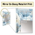 thumbnail image 3 of Designart "Winter'S Tale In Scandinavian Scenery" Floral Wall Mirror, Printed Blue Wall Mirror, Traditional Bathroom Wall Mirror, Decorative Floral Mirror - 24x32 Inch, 3 of 5