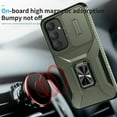 thumbnail image 4 of ELEHOLD for Samsung Galaxy A16 5G Case with Slide Cover Protector 360° Rotation Metal Ring Kickstand Impact-Resistant Shockproof Support Magnetic Car Mount Rugged Case ,Darkgreen, 4 of 8
