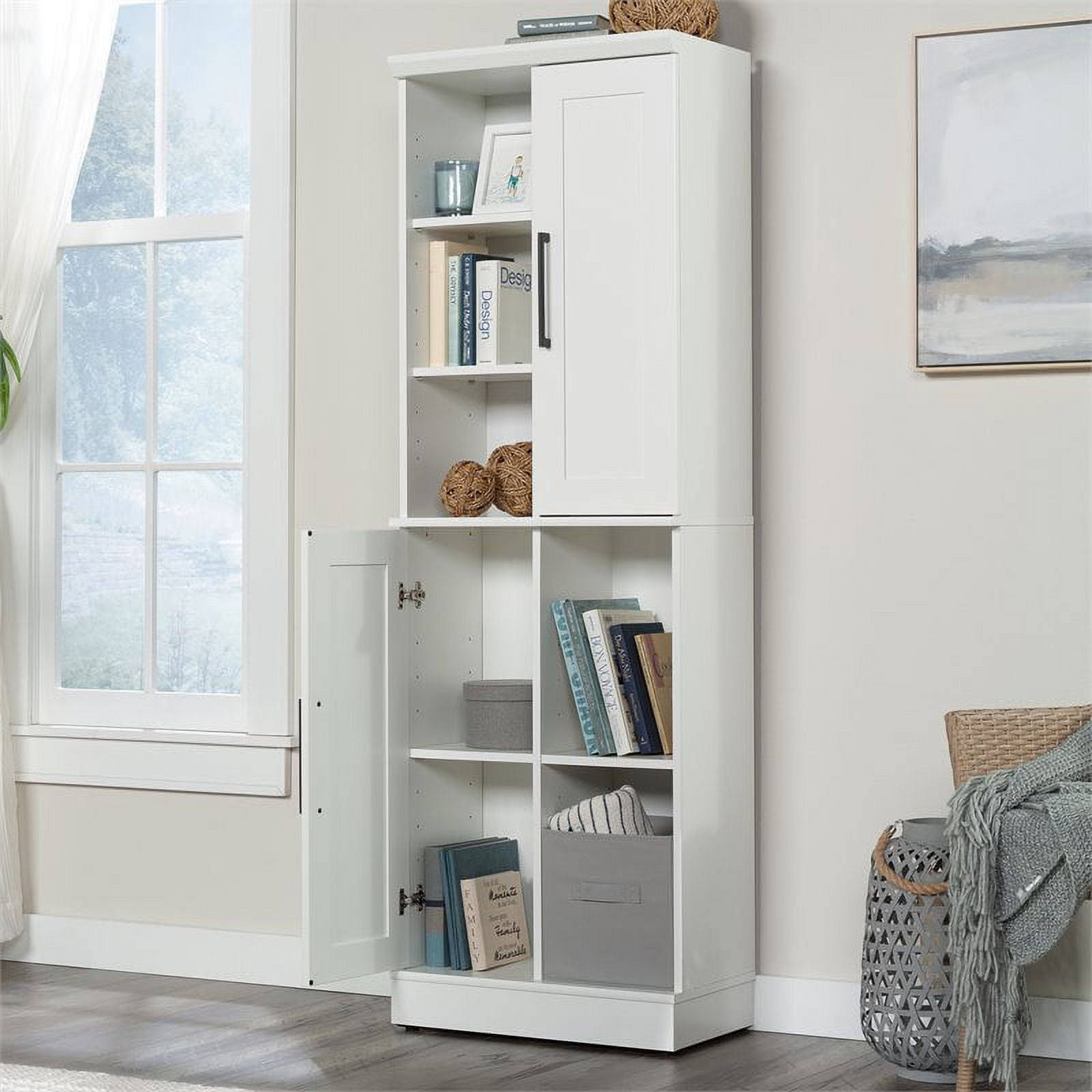 Woen 2 - Shelf Storage Cabinet The Twillery Co. Finish: White