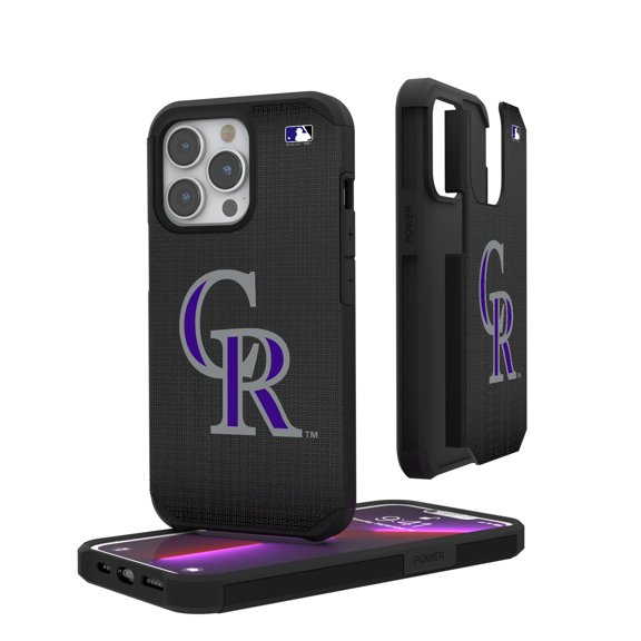Colorado Rockies Linen Logo iPhone Rugged Case