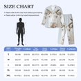 thumbnail image 4 of Gaeub White Reindeer Portrait Mens Pajamas Set Mens Sleepwear with Long Sleeve Top & Bottoms PJs-Medium, 4 of 7