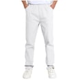 thumbnail image 2 of HAOTAGS Boys Suits Pants,Elastic Waist Performance Autumn School Uniform Trousers White 9-10T, 2 of 5
