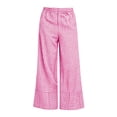 thumbnail image 6 of Guluxicc Women's Plaid Pants with Pockets Elastic Waist Straight Leg Long Trousers for Everyday Wear Summer Casual Outfits, 6 of 6