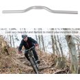 thumbnail image 4 of ZOUSSIQI Mountain Bike Riser Handlebar, Lightweight Aluminum Mountain Road Fixed Gear Riser Handlebar 25.4mm (Silver) CA919-11658, 4 of 8