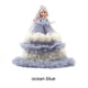 thumbnail image 5 of Inteprter Vestido de muñeca bebé princesa niñas hogar escuela dormitorio habitación disfraz juguete lindo Adorable cumpleaños Festival Decoración Azul, 5 of 6
