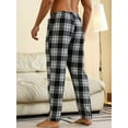 thumbnail image 2 of Men Plaid Print Elastic Waist Sleep Pants, 2 of 4