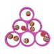 thumbnail image 5 of Juego de lanzamiento de piscina para niños y adultos con 10 pelotas de lanzamiento. Rosa roja, 5 of 9