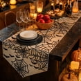 thumbnail image 4 of Cififendec Halloween Bowknot Spider Web Table Runner, 70.86"×13", Bat Pattern Long Table Dresser Decor Cloth for Dining Table Sideboard Entry Console Spooky Season Accent, 4 of 5