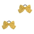 thumbnail image 3 of Bandeau Grand pour Cheveux, Pince à Ressort, Nœud Réglable, Multicolore, Sans Accroc, Porte-Queue, Épingles à Cheveux, Chouchous pour Filles, Jaune, 2Ensemble, 3 of 6