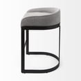 thumbnail image 3 of 29" Soft Gray and Black Low Back Counter Stool, 3 of 5