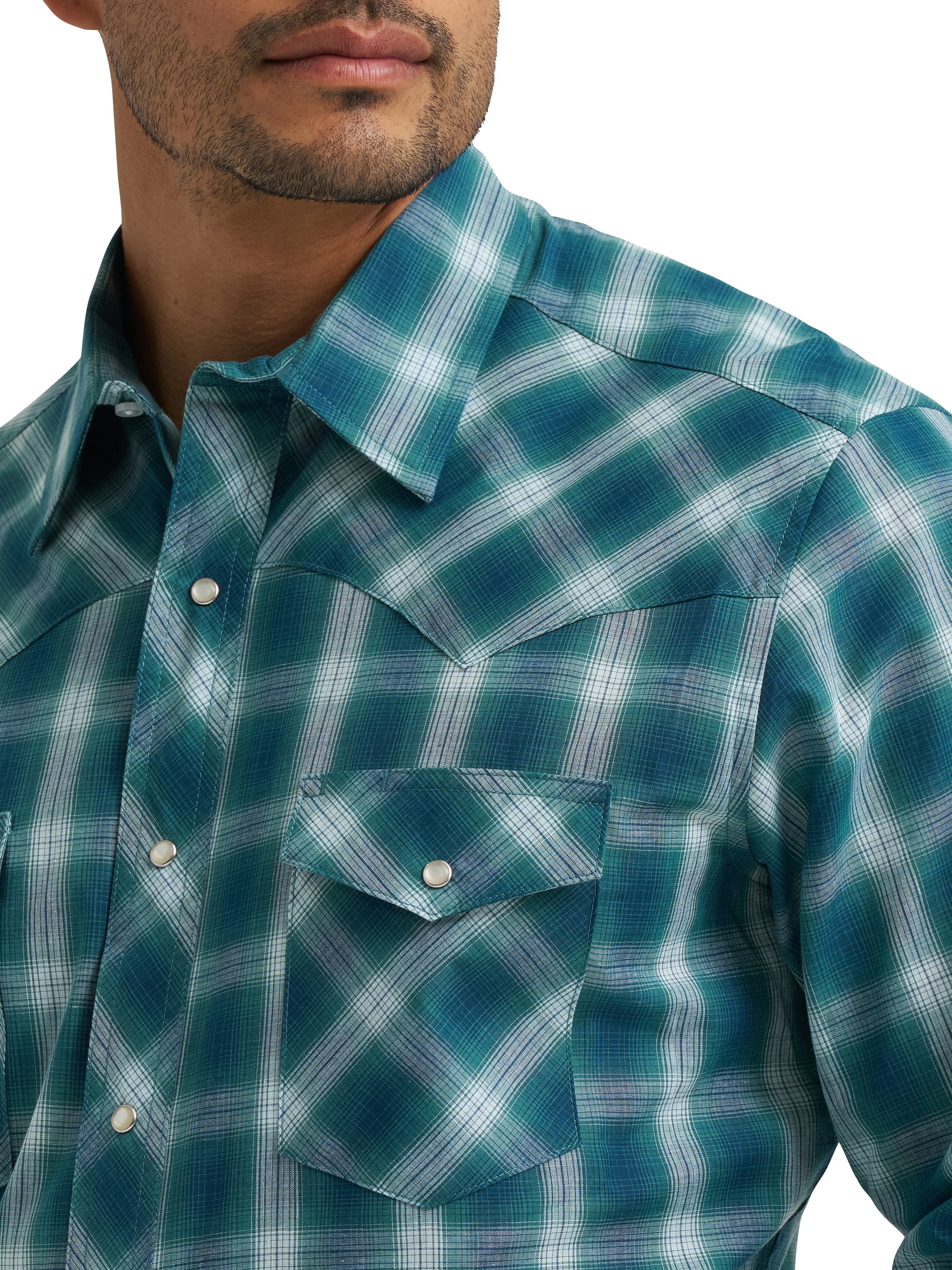 Wrangler® Men's and Big Men's Regular Fit Long Sleeve Western Shirt, Sizes S-5XL