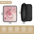 thumbnail image 4 of Hair Tool Organizer Bag with Heat Resistant Mat Removable Travel Storage Case for Hot Air Brushes Curling Irons Pink Rose Pattern, 4 of 8