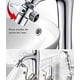 thumbnail image 2 of Juego de cabezal de ducha para lavabo, ducha de mano para baño, manguera telescópica, perfecto para lavar el cabello o limpiar el fregadero (grifo no incluido) (plateado) JM, 2 of 5