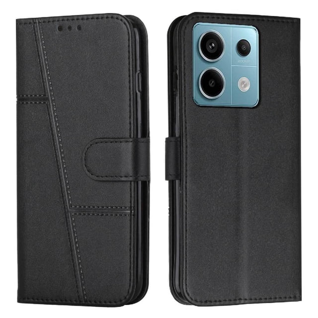 Funda Flip para FOXDOCK Xiaomi Redmi Note 13 pro – Carcasa delgada y resistente a impactos con soporte para uso diario y profesional