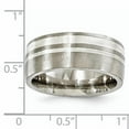 thumbnail image 6 of Edward Mirell Titanium & Sterling Silver Brushed 9mm Band, 6 of 7