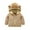 Brown, variant on Esaierr 6M-6Y Baby Kids Ear Hooded Fleece Jacket Toddler Thickened Warm Outwear Spring Fall Zipper Coats Casual Jacket