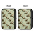 thumbnail image 2 of Yuyamidu Highland Cow Car Seatbelt Cover Flower Seat Belt Covers 2 Pack Green Car Seatbelt Protector for Truck SUV Sedan Auto Acceessories Winter Car Seat Belt Pads Cover, 2 of 7