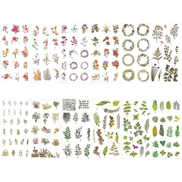 24Pcs Paper Self-Adhesive Leaf Stickers Small Green Plant Stickers Planner Sticker  Plant Decorative Decals Craft - Walmart.com
