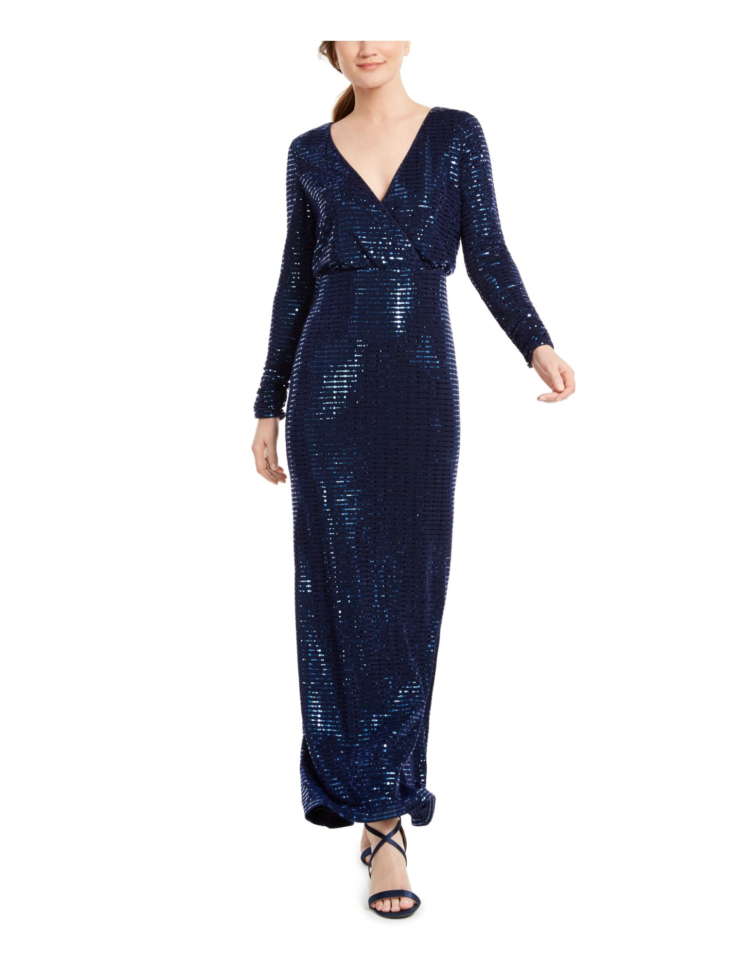 vince camuto navy long dress