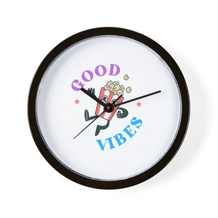 CafePress - Chalkboard Vibes – Stylish Back To School T Shirt - 10 Quartz Analog Battery-Powered Modern Wall Clock, Unique