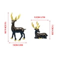 thumbnail image 3 of 2 Pcs Christmas Resin Reindeer Statue Small Christmas Seated and Standing Deer Figurine, Reindeer Ornaments for Living Room, Wine Cabinet, Display Stand, Bedroom, Office Desktop, 3 of 7