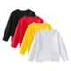 thumbnail image 2 of Cowsor Unisex Kids Solid Cotton Thin Pullover 4PC Sweatshirt T-Shirt Toddler Baby Crewneck Long Sleeve Tshirts Tops Blouse, 2 of 7