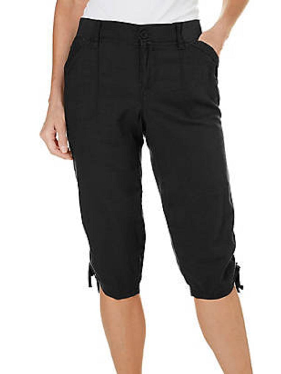 womens cargo capris with pockets