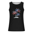 thumbnail image 3 of WREESH Patriotic Summer Tops Men's Sleeveless Crew Neck Tank Top with Graphic Print T-Shirts Black, 3 of 4