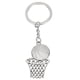 thumbnail image 1 of Llave de baloncesto Uxcell, llavero deportivo mini lindo, colgante de balón de baloncesto, anillo de llavero, bolsa, plata, 1 of 7