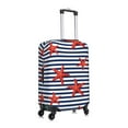 thumbnail image 3 of Naloa Starfish Navy Blue Stripe Elastic Suitcase Protector, Travel Suitcase Protector Cover Fits 18-32in Suitcase - Large, 3 of 9