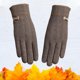 thumbnail image 3 of Guantes de invierno para mujer, táctil, cálido, resistente , forrado con de para enviar de , para niñas, mujeres, d Gris Macarena Guantes de invierno para mujer, 3 of 8