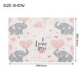 thumbnail image 4 of Yayeee Bath Rug for Bathroom Floor Non Slip Rectangle Fluffy Soft Absorbent Mat, 16"x24", Cute Elephant, 4 of 7