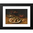 thumbnail image 2 of Osias Beert the Elder 14x11 Black Modern Framed Museum Art Print Titled - A Still Life of Apples and Grapes in a Blue-And-White Porcelain Bowl,, 2 of 5