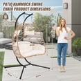 thumbnail image 5 of FKS LIFE Double Egg Chair with Stand Hammock Chair Cushion Outdoor Patio Wicker Loveseat Hanging Egg Chairs for 2 Persons, 5 of 8