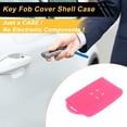 thumbnail image 3 of Funda de Llave de Coche TPU Rojo Rosa para Renault Clio - Funda de Control Remoto de 4 Botones, 3 of 6