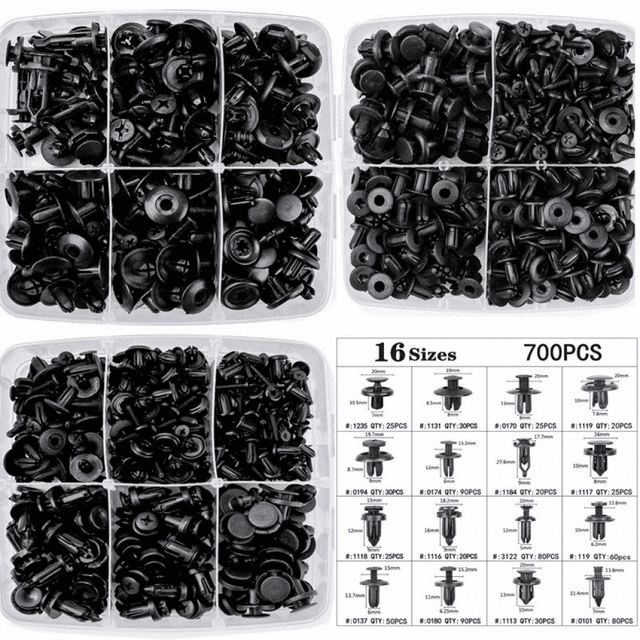 Three-layer Boxed 700/745PCS Car Buckle Body Panel Lining Main Body Bumper Rivet Combination Suit- week