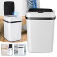 thumbnail image 2 of Plastic Sensor Trash Can with Cover Battery Powered Garbage Bin for Living Room Home, 2 of 5