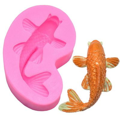 3D Koi Fish Pendant Transparent Silicone Mold Resin Epoxy Mould DIY Decor Kits 