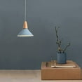 thumbnail image 6 of FSLiving 3-Light 100 Lumens Multi-Function LED No Cord Remote Control Battery Run Wood Aluminum Pendant Light for Aisle Laundry-Easy Installation,Dimmable - Battery Not Included (Blue), 6 of 6